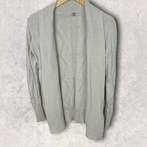 Urban‎ Outfitters Open Front Knit Cardigan Sweater Beige Tan Size Medium Boho M